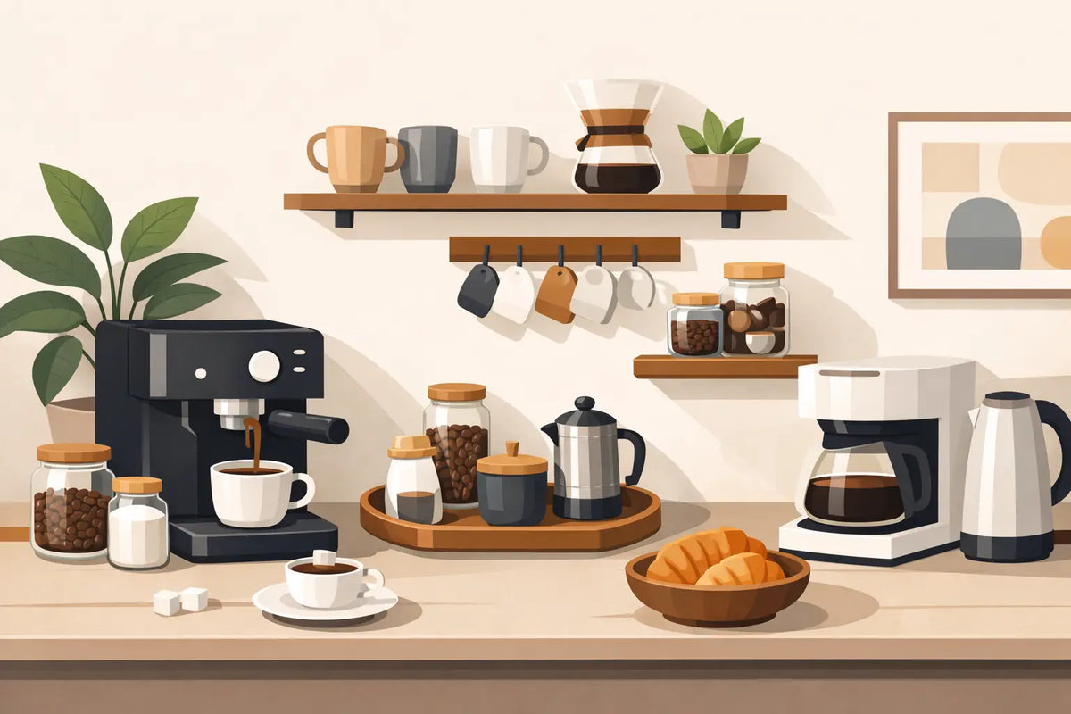 Come organizzare angolo caffè domestico con stile